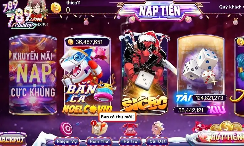 Đa dạng game nổ hũ tại cổng game 789club